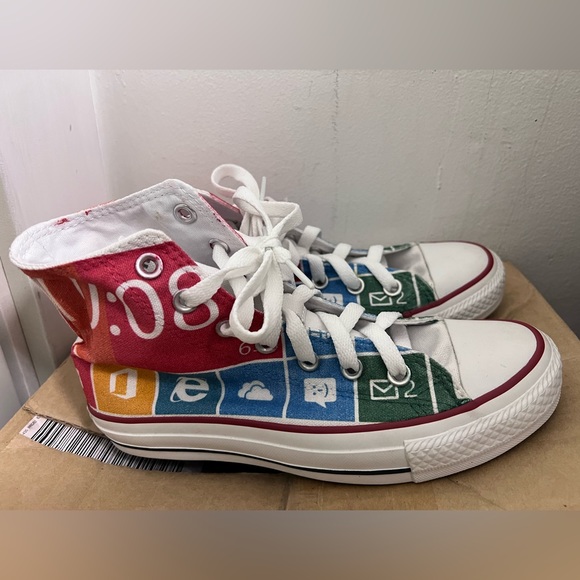 SUPER RARE Microsoft Windows Converse Chuck Taylor Hi-Top Sneakers - Picture 2 of 5